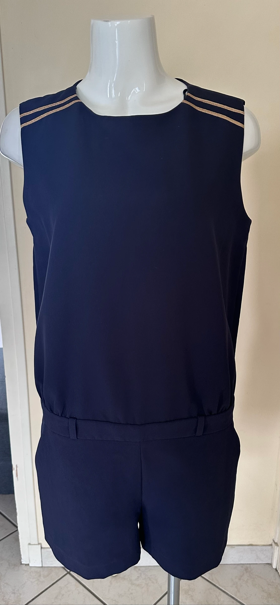 Élégante Combinaison-Short Azul Marinho Etam – Tamanho 40 – Estado Impecável – photo 13